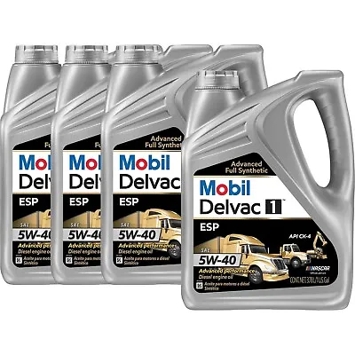 Mobil 1 122271 Delvac 1 ESP Motor Oil 5W-40 1 Gallon Box/4 • $132.99