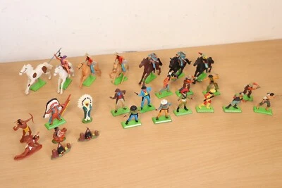£49.95 • Buy Vintage Britains Deetail Cowboys & Indians Horse Wild West Bundle Mounted 70s