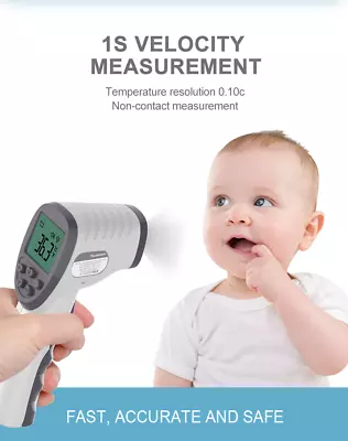 IR Baby Thermometer Forehead Non-contact Infrared Temperature Digital • $9.95