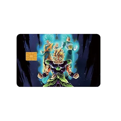 Credit Card Sticker Skin Film Pre-Cut Decal Dragon Ball Z Broly Size 8.5 X 5.4cm • $5.99