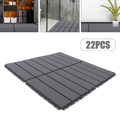 22x PP Plastic Patio Tile Interlocking Flooring Deck Tile Outdoor Pathway 12x12  • $56.06