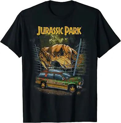 Jurassic Park Vintage T-Rex Break Out Graphic T-Shirt Size S-5XL • $18.99