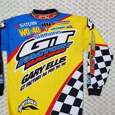 Vtg Gary Ellis GT Factory Racing BMX Bike Long Sleeve Racing Jersey Shirt Large • $299.97