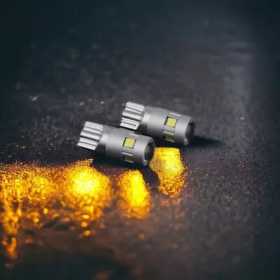 T10 501 W5w 5 Smd Led Amber Car Side Light Bulbs Error Free Canbus 12v • £4.99