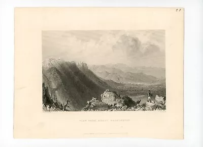 W.H. BARTLETT AMERICAN SCENERY View From Mount Washington Litho. Page 1840 Book • $34.99