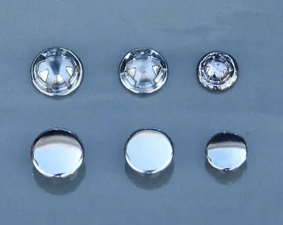 Small Med & Large CHROME BUMPER PLUGS For Front License Plate Bracket Bolt Holes • $4.95