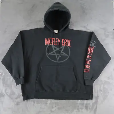 Vintage Motley Crue Shout At The Devil Hoodie Sweatshirt Size XXL 2XL Black 2004 • $84.88