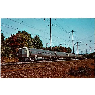 Metuchen NJ New Jersey Metroliner Penn Central's Train Vintage Postcard • $4