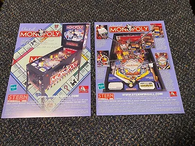 $10 • Buy 2 2006 Stern Factory Original Monopoly Pinball Promo Flyers Uncirculated