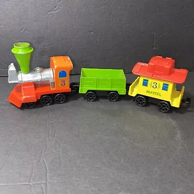 Vintage 1980 Mattel First Wheels Die Cast Metal TRAIN SET Toy • $16.16