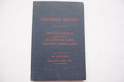 1925 1941 Southern Railway Rule Book Instructions Book Electrified Lines • £11.99
