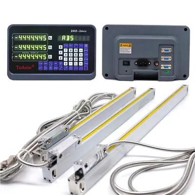 3 Axis Digital Readout DRO Kit For Bridgeport 350mm+450mm+950mm Linear Scales  • $229.07