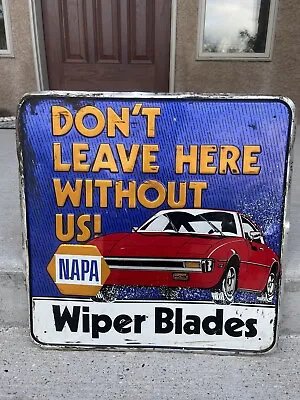 Vintage Tin Embossed NAPA Wiper Blades Sign • $92.37