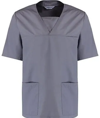 New Alsicare Medical Scrubs Top Nurse Carer - Hospital Grey - LARGE     L • £8.95