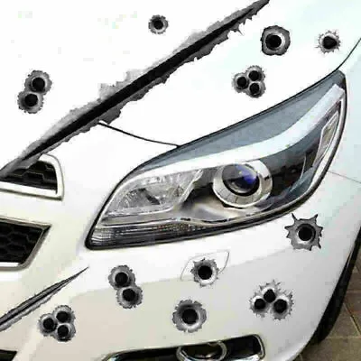 $4.99 • Buy 4pcs Fire Gun Sticker Bullet Hole 3D Scratch Waterproof Car Decorations Decals