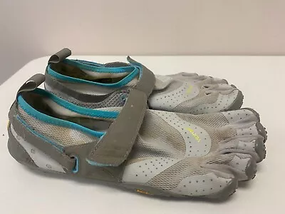 Women's 9-9.5 Vibram FiveFingers 18W7303 Aqua Grey  • $35