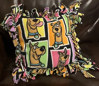 Vintage Scooby Doo Pillow Hand Made Accent Throw Pillow Hannah Barbera 12” X 12” • $28