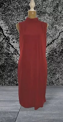 SPENSE Size Large Red HALTER Dress Sleeveless Silky Soft DRAPED Women's  • $19.99