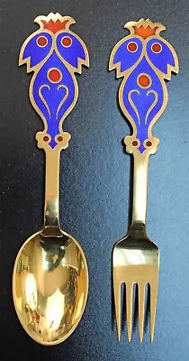 Michelsen Sterling 1974 Christmas Spoon & Fork Set • $94.99