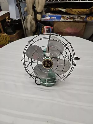 Vintage KENMORE By SEARS ROEBUCK  ELECTRIC FAN 4 METAL BLADES 1 SPEED Tested • $60