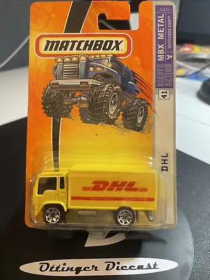 Matchbox 2006 MBX Metal #41 DHL Delivery Truck Yellow W/ DHL Tampos J5576 T1 • $6