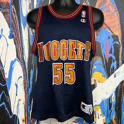 Vintage '90s Denver Nuggets Dikembe Mutombo Champion Jersey • $50