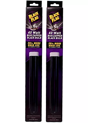 2 PACK -- BLACK FLAG 40 Watt Bug Zapper Replacement Bulbs | Model BB-40BLK | NEW • $18.99