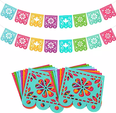 2 Mexican Fiesta Party Decorations Banners Felt Cinco De Mayo Decorations Banne • $14.42