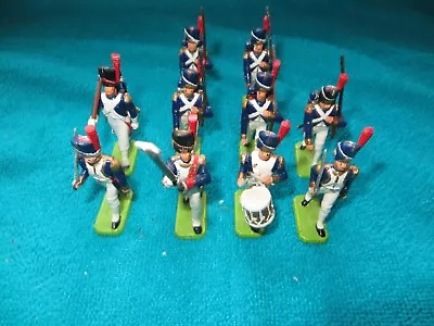 Vintage Lead Napoleonic French Infantry Imperial Guard Hand Painted X 10  1/32 • £9.95