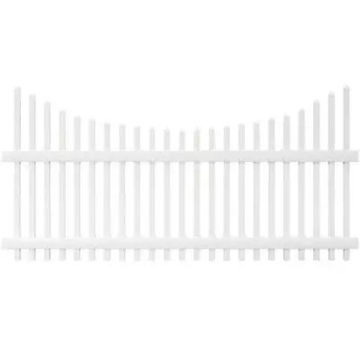 Veranda Spaced Picket Fence Panel 4 Ft X 8 Ft Above Ground 2-panels Vinyl White • $111