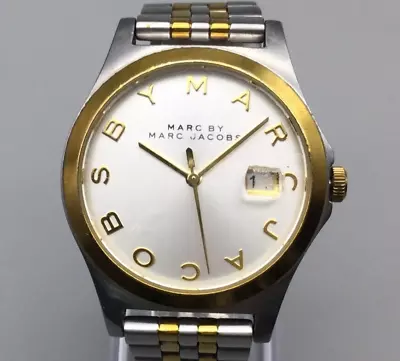 Marc By Marc Jacobs Watch Women 39mm Gold Silver Two Tone Date New Battery 6.75  • $35.99