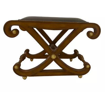 Regency Style Vintage Curved X-Base Stool Luggage Rack • $499