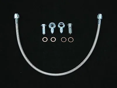Stainless Turbo Oil Feed Line 1G 2G DSM Eclipse 4G63 16G 20G (Head Location) • $34.99