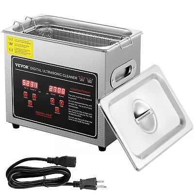 VEVOR 3L Ultrasonic Cleaner With Timer Heating Machine Digital Sonic Cleaner • $72.99