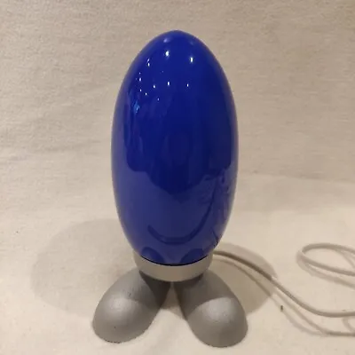 Vintage 90s IKEA Fjorton Blue Glass Dino Egg Tatsuo Konno Table Desk Lamp B9806 • £30