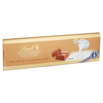 Lindt Gold Bar Milk Chocolate 300g Lindt Chocolate Gifts Premium Collection • £10.99