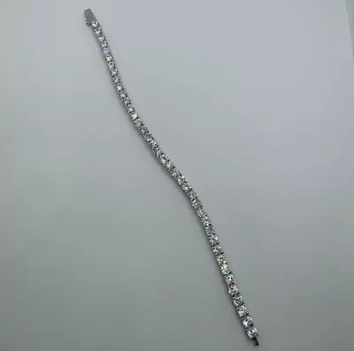 Silver Plated SS 4mm Tennis Bracelet - VVS Moissanite - 8 Inch - New • $34.95