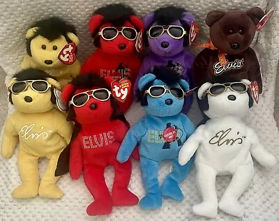 Elvis Beanie Baby Ty Toy Lot 8 Mixed New Vintage Sings Music • $353