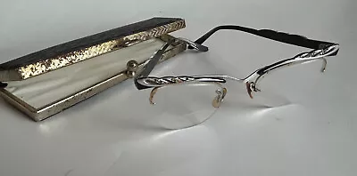 Vintage Cat Eye Glasses - Ornate Jeweled 12K GF - Liberty USA 5-3/4 - In Case • $18.87