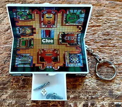$19.95 • Buy Vintage CLUE Board Game Keychain Ring Miniature Basic Fun Dice Game - Rare ...