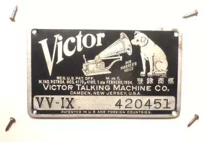 Vintage VICTOR VV - IX  Part:  VV-IXA NAMETAG With The Original 4 Nails. • $25