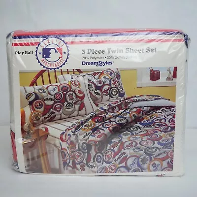 Vintage MLB Baseball 1980's 3 Piece Twin Sheet Bed Set Dream Styles Licensed • $79.99