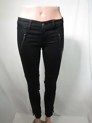 J Brand  Agnes  Black Skinny Jeans Zipper Detail Size 24 • $39