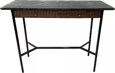 Design Console Table Grey Marble Top Two Drawers • £350.27