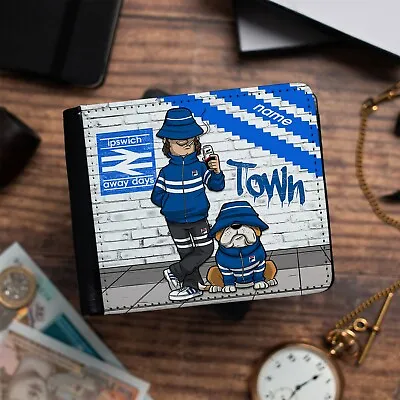 Personalised Ipswich Wallet Football Bi Fold Coin Card Casual Retro Gift FTS34 • £14.95