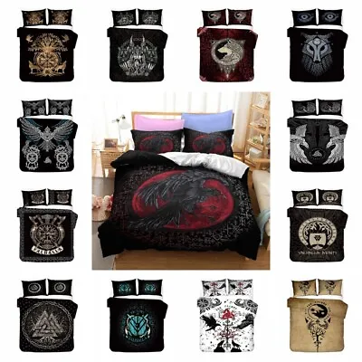 $53.99 • Buy Viking Mythology Quilt/Duvet/Doona Cover Bed Set+Pillowcases Single Double Queen