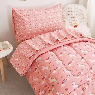 Unicorn Toddler Comforter Sets Cute Girls Toddler Bedding Set Soft Microfiber  • $40.85