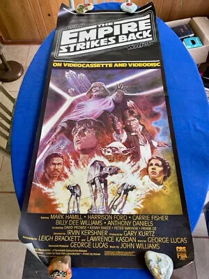 Vintage EMPIRE STRIKES BACK Original VIDEO Poster 1984 CBS Fox STAR WARS Rolled • $33.96