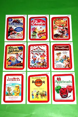 2013 Wacky Packages ANS11 All-New Series 11 RUDE FOOD BLACK 9 CARD INSERT SET • $9.99