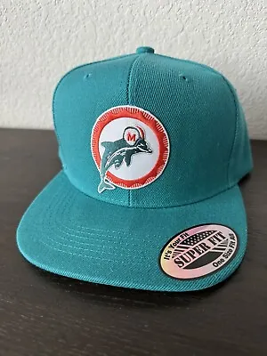 MIAMI DOLPHINS RETRO Throwback 1966 Classic Logo Aqua Blue Snapback Cap Hat 🐬 • $24